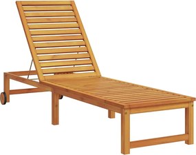 vidaXL Napozó Barna 202 x 53 x 89 cm Tömör Akácfa