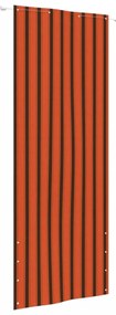 Narancssárga és barna oxford-szövet erkélyparaván 80 x 240 cm