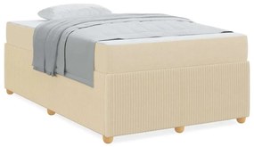 Ágykeret matraccal matracmal Krém 120 x 200 cm szövet