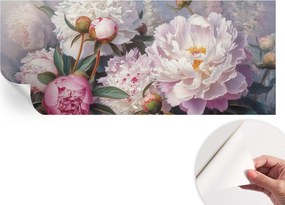 Öntapadós fali fotótapéta Hálószobába Bazsarózsa csokor 250x104 cm