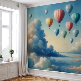 Fotótapéta - Léggömbök felhőkben (147x102 cm)
