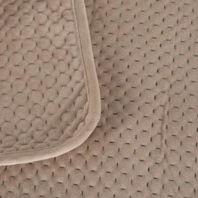 Bézs bársony steppelt ágytakaró 240x260 cm – Ixia