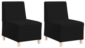 Karfa Nélküli Modularis Kanapé Egység 2 pcs Fekete