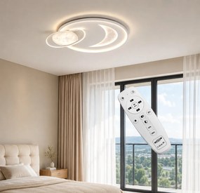 UNIVERSO Mennyezeti lámpa 45W/90W 3600lm/7200lm IP20 Fehér CCT Távirányító 570x500mm