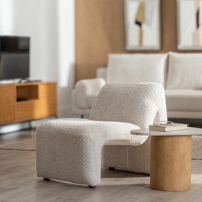 Bézs buklé fotel – Ixia