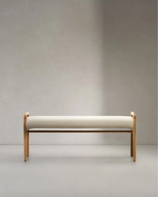 Krémszínű-natúr színű pad Macaret – Kave Home