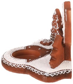 Gyertyatartó Perníkový domeček (Mézeskalácsházikó), polirezín, 11 cm