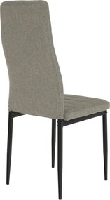 Étkezőszék, barna szövet/fekete fém, COLETA NOVA