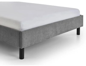 Szürke kárpitozott franciaágy ágyrács nélkül 140x200 cm Joker – Meise Möbel