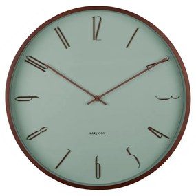 Karlsson 6014GR design falióra, zöld, átmérő: 40cm
