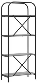 Könyvespolc Szürke sonoma 60 x 30 x 146 cm Faanyag