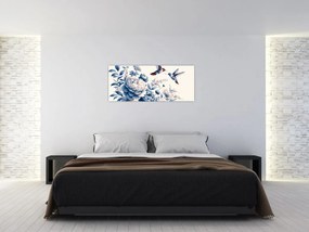 Kép - Kolibrik a virág felett (120x50 cm)