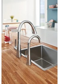 GROHE 31726SD0 - K700 konyhai mosogató, 550 × 450 mm, rozsdamentes acél