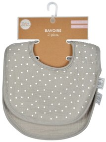 Szürke muszlin előke szett 2 db-os – Bébé Douceur