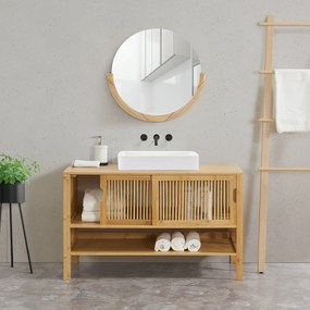 [en.casa] Bambusz mosdó alatti szekrény Hvaler 60x100x45cm