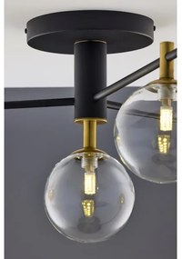 Jupiter 2034 - Felületre szerelhető csillár FIGARO 4xG9/10W/230V fekete/arany/bézs/átlátszó
