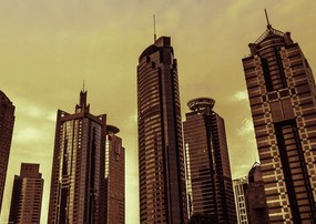 Poszter 42x29,7cm Panoráma Sanghaj 2, Assaf Frank