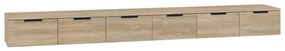 2 db sonoma tölgy színű szerelt fa faliszekrény 102x30x20 cm
