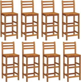 vidaXL 8 db tömör akácfa bárszék