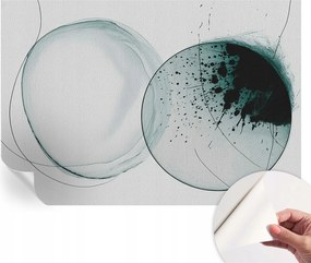 Öntapadós tapéta Divatos 3D fali ragasztóval Zöld körök 152x104 cm