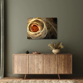 Üveg kép - Absztrakt rózsák tüzes színekben (70x50 cm)