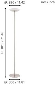 Eglo 33325 - LED RGBW dimmelhető állólámpa FRATTINA-C 1xLED/18W/230V matt króm