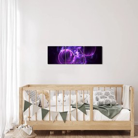 Absztrakt kép buborékok (órával) (90x30 cm)