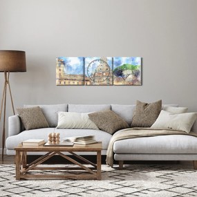 Kép - Santa Maria di Loreto temploma, Róma, Olaszország (órával) (90x30 cm)