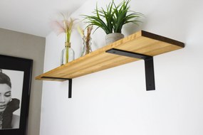 Ipari falra akasztható polc tömör fa, konyhába 100cm x 30cm