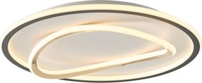 ZUMA LINE MX3889-1A-3BGT LENS Kerek Mennyezeti Lámpa Fekete, Arany LED IP20