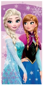 Disney Jégvarázs Pink-purple fürdőlepedő, strand törölköző 70x140cm