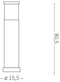 Ideal Lux - Kültéri lámpa 1xE27/42W/230V 80 cm IP44 antracit
