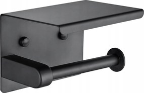 Ibergrif Papírtartó Polccal Fekete Acél 3M