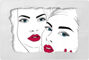 Poszterek 120x80 Csajok piros szájjal