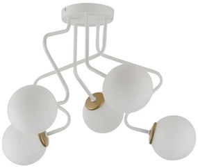 Csillár rúdon ZIGZAG 5xG9/12W/230V fehér