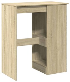 sonoma tölgy szerelt fa bárasztal tárolókkal 90x47,5x103,5 cm