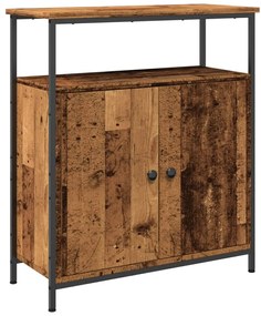 antik fa színű szerelt fa tálalószekrény 70 x 30 x 80 cm