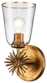 Quoizel STARING-1WB-DG-CLEAR - STARING fali lámpa 1xE27/40W/230V rézszínű