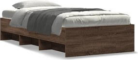 vidaXL barna tölgy színű szerelt fa ágykeret matrac nélkül 90x200 cm
