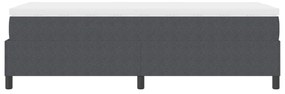 Box Spring Ágy Memóriáhab Matrac Sötétszürke Egyszemélyes Kordbársony Szövet
