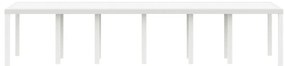 Kert Asztal Fehér 350x100x73 cm Poly Rattan