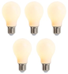 5 db-os készlet E27-es fényerőszabályozható LED izzó A60 matt 5W 380lm