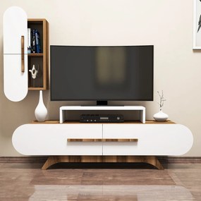 TV szekrény Rose S - Walnut, White