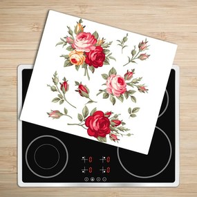 Üveg vágódeszka Roses 60x52 cm