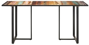 Tömör újrahasznosított fa étkezőasztal 160 cm
