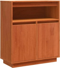 vidaXL Széf Faggyú barna 70 x 34 x 80 cm Tömör fenyőfa