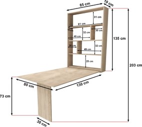 SB Annie összecsukható étkezőasztal Szín: Fehér