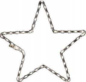Led karácsonyi csillag ablakba 48 LED/IP44/30cm, hideg fehér színű