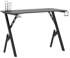 fekete Y-lábú gamer asztal 110 x 60 x 75 cm