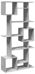 betonszürke szerelt fa könyvszekrény 92 x 29 x 188 cm